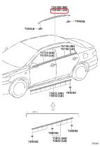 TOYOTA 7555602110 - MOLDURA ACABADO LATERAL CANALETA TECHO CENT IZQ
