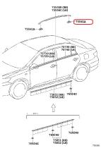TOYOTA 7556152040 - RETENEDOR, MOLDURA ACABADO LADO CANALETA TECHO