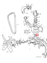 LAND ROVER 09170 - JUNTA DE GOMA PARA TERMOSTATO EN BOMBA DE AGUA 1948-58 Y 2.6